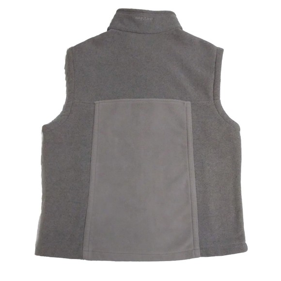 Woolrich Men's Large Fleece Vest Jacket Full Zip Pockets Gray Taupe Pile Lined - Picture 8 of 11